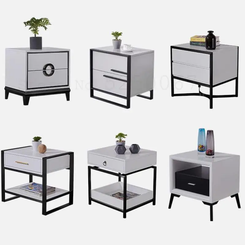 Ins прикроватный столик простая спальня высокие шкафы для хранения из твердой