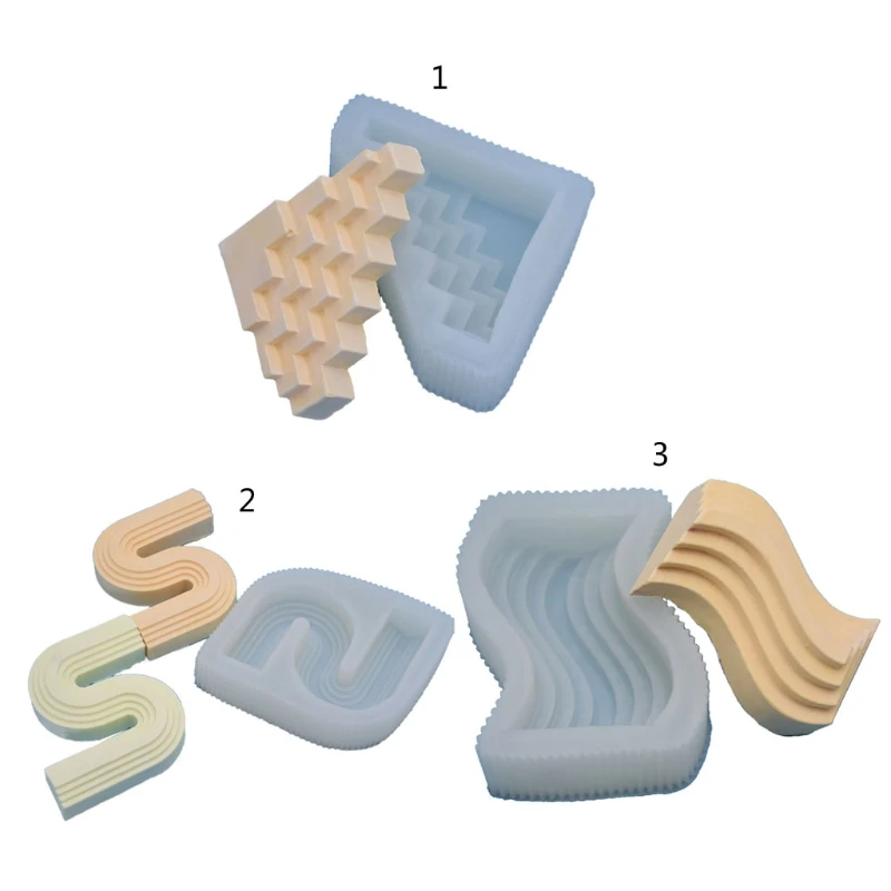 

D0LC форма геометрический силикон 3D форма для мыла, свечи DIY Свечи эпоксидной формы ручной работы соевые свечи Арома Воск Мыло Формы