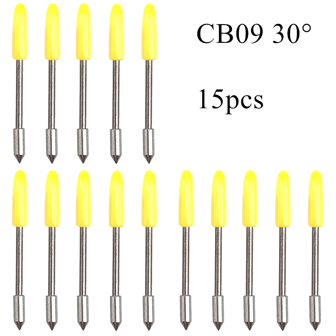

30 градусов 15 шт. для портрета 2 Graphtec CB09 плоттер виниловый резак лезвия для ножей силуэт камея держатель фрезерный инструмент для резьбы