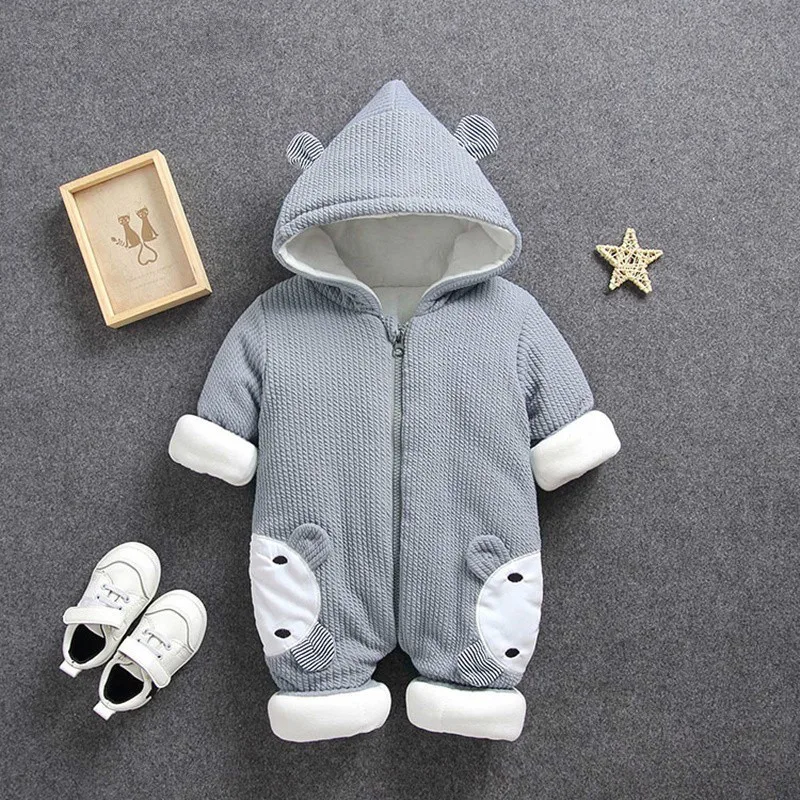 

2020 Осенне-зимнее пальто комбинезон, детская одежда для новорожденных зимний костюм для мальчика теплый комбинезон, хлопковые куртки-пухови...