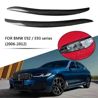 Front Headlight Eyebrow Trim Carbon Fiber Eyelid Sticker Decal for BMW 3 Series E92/E93 2 DOOR COUPE & E92 M3 Model 2007-2012