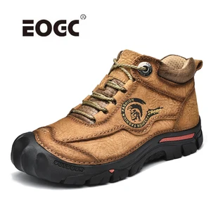 Ботинки мужские, с износостойкой подошвой, теплые и удобные, для осени и зимы, размера плюс