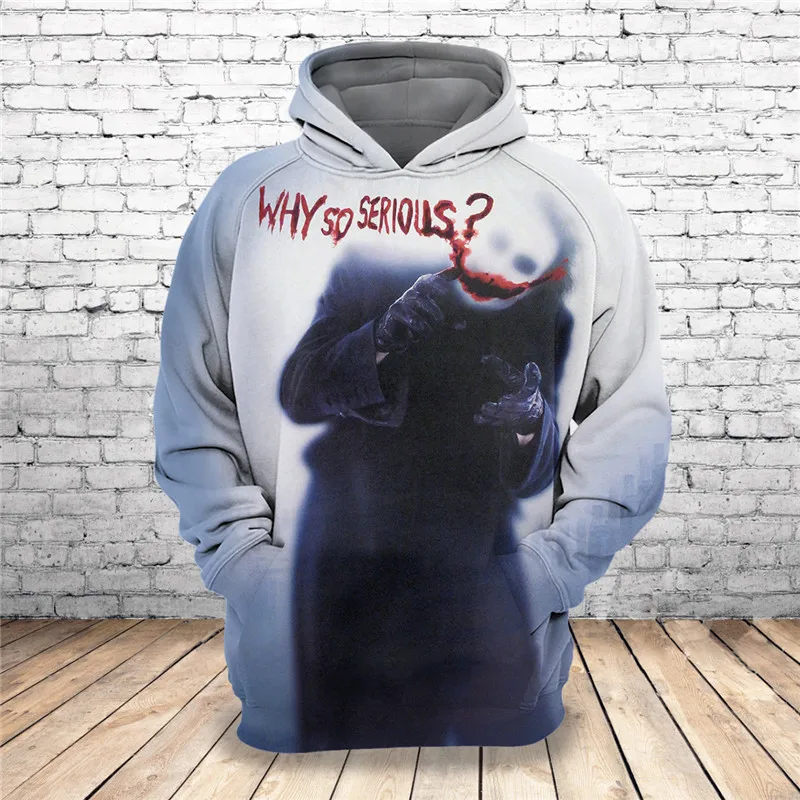 2019 толстовка с капюшоном на заказ Хэллоуин ужас смерти и буквы 3D печатные
