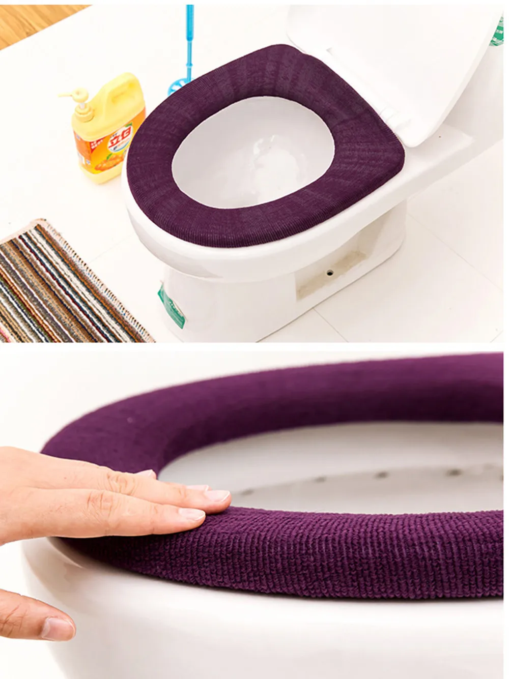 Новинка моющийся Мягкий подогревающий коврик для ванной комнаты и туалета | Дом