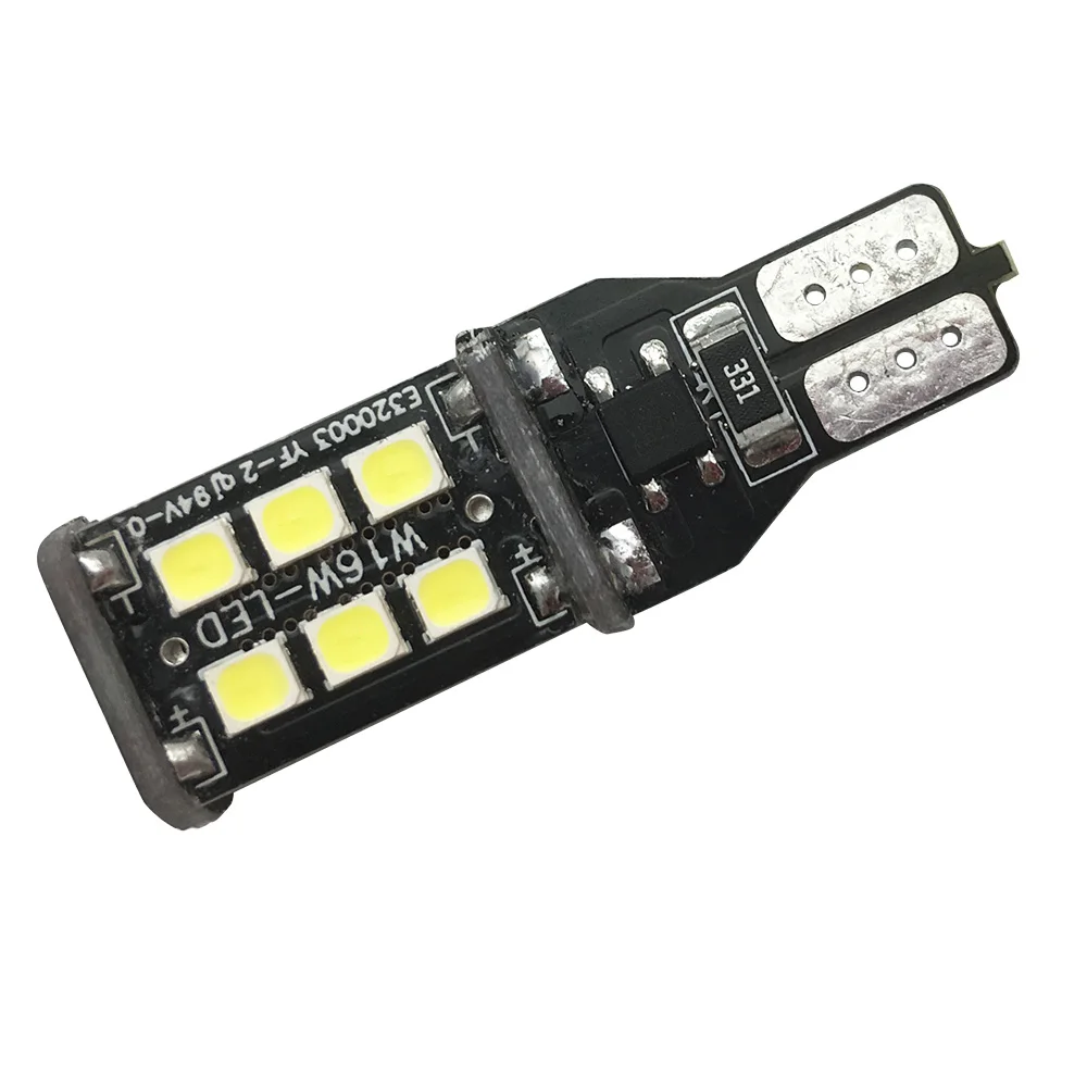 

10PCS Super Bright T15 W16W 15SMD 2835 LED Car Auto Canbus Reverse Light Reversing Lighting Back Up Lamp 360 degrees shine 10W