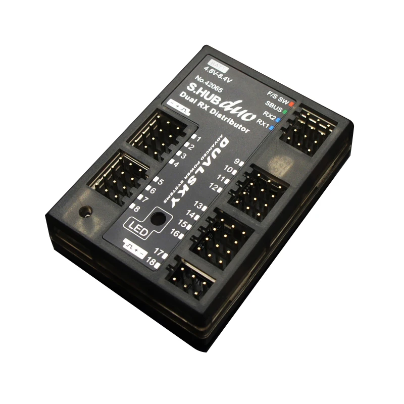 Dualsky S. Hub Duo 18-channel Power дистрибьютор Manager двойной приемник избыточный турбоджет
