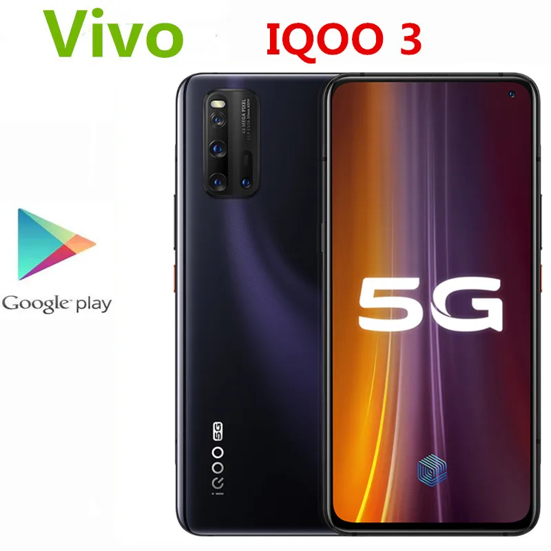 Оригинальный Vivo IQOO 3 5G мобильный телефон 6 44 &quotSuper Amoled Snapdragon 865 55 Вт супер Зарядное
