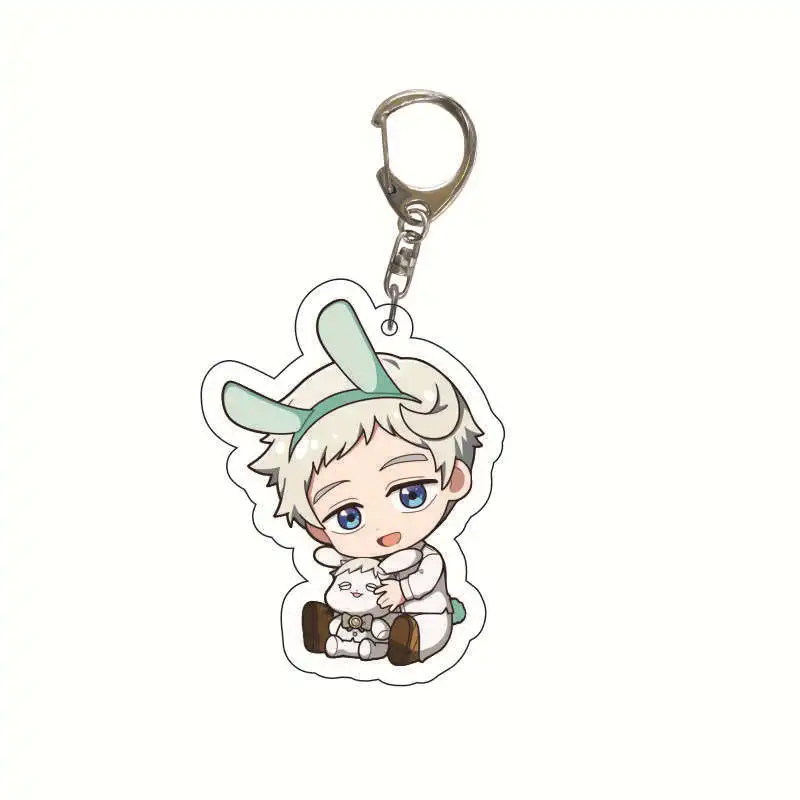 The Promised Neverland Emma Norman Ray Don Gilda Cosplay Acrylic Key Chain Pendant Keyring Prop | Chains