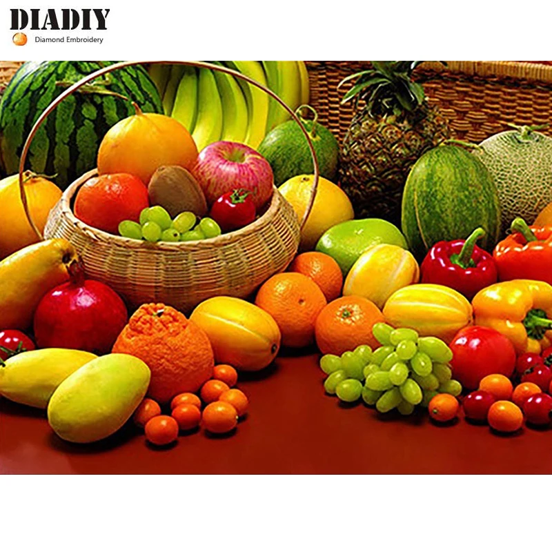 DIADIY Diy картина из страз фрукты и овощи вышивка крестиком Алмазная распродажа 5d