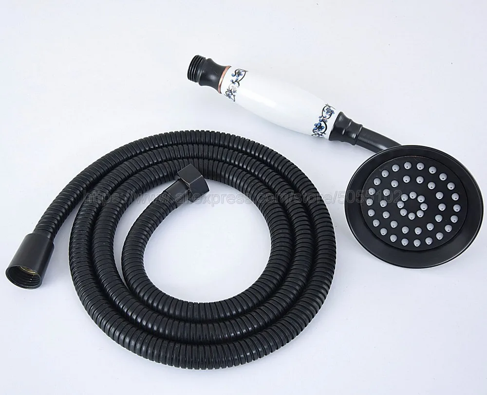 Масло втирают Бронзовый телефон стиль ванная комната душевая головка экономии