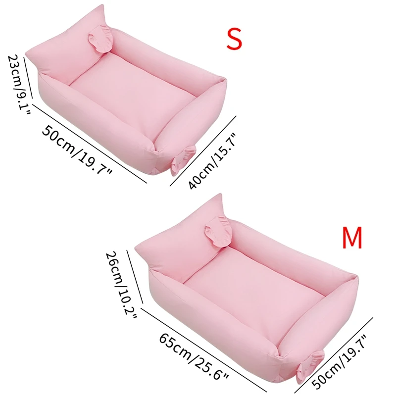 

Summer Pet Dog Bed Square Soft Dog House Puppy Kitten Bed Chihuahua Cat Washable Nest Pet Supplies for Small Medium Dogs Cats