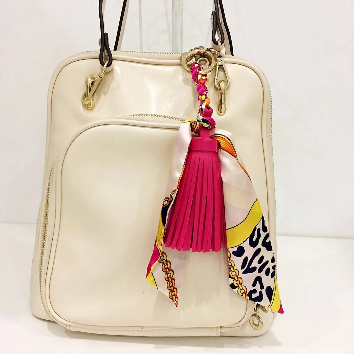 Кожаный брелок с подвеской кисточкой для сумок милый Роскошный металлический