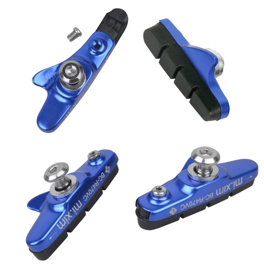 

1 Pair Road Bike C-Brake Pads 55mm Bicycle Brake Pads Rubber Blocks Light-Weight Replaceable Bike Accessories