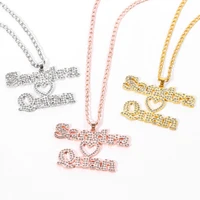 customized chain necklace name necklace diamond personalized iced out heart necklaces choker pendant jewelry collier women gifts