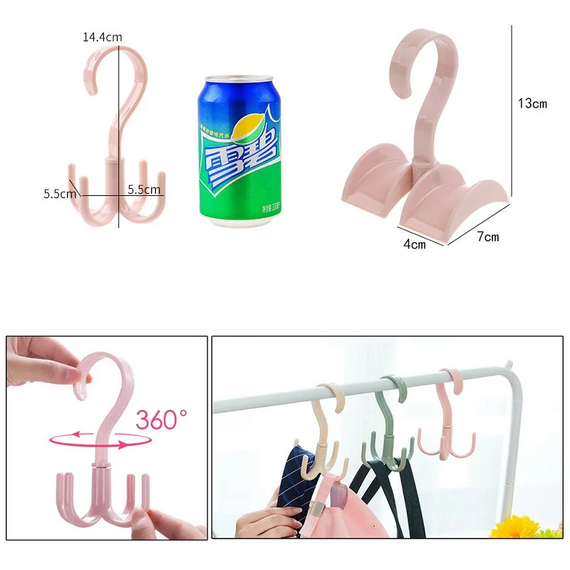 

1PC Multi-purpose Handbag Bag Holder Space Saving Hanger Cabinets Clothes Rack 360 Degree Rotation Shoes Belt Scarf Hanging Rack