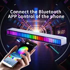RGB светодиодный музыкальный цветной диско-светильник со звуковым управлением, ритмичный автомобильный светильник, цветной Яркий Декоративный атмосферный светильник