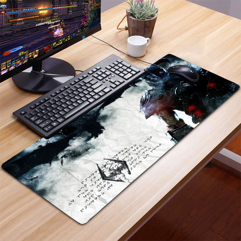 

Mouse Pad Mat PC Computer Mousepad 90x30 Natural Rubber gamer desk mat Computer Gamer keyboard Mouse The Elder Scrolls V Skyrim