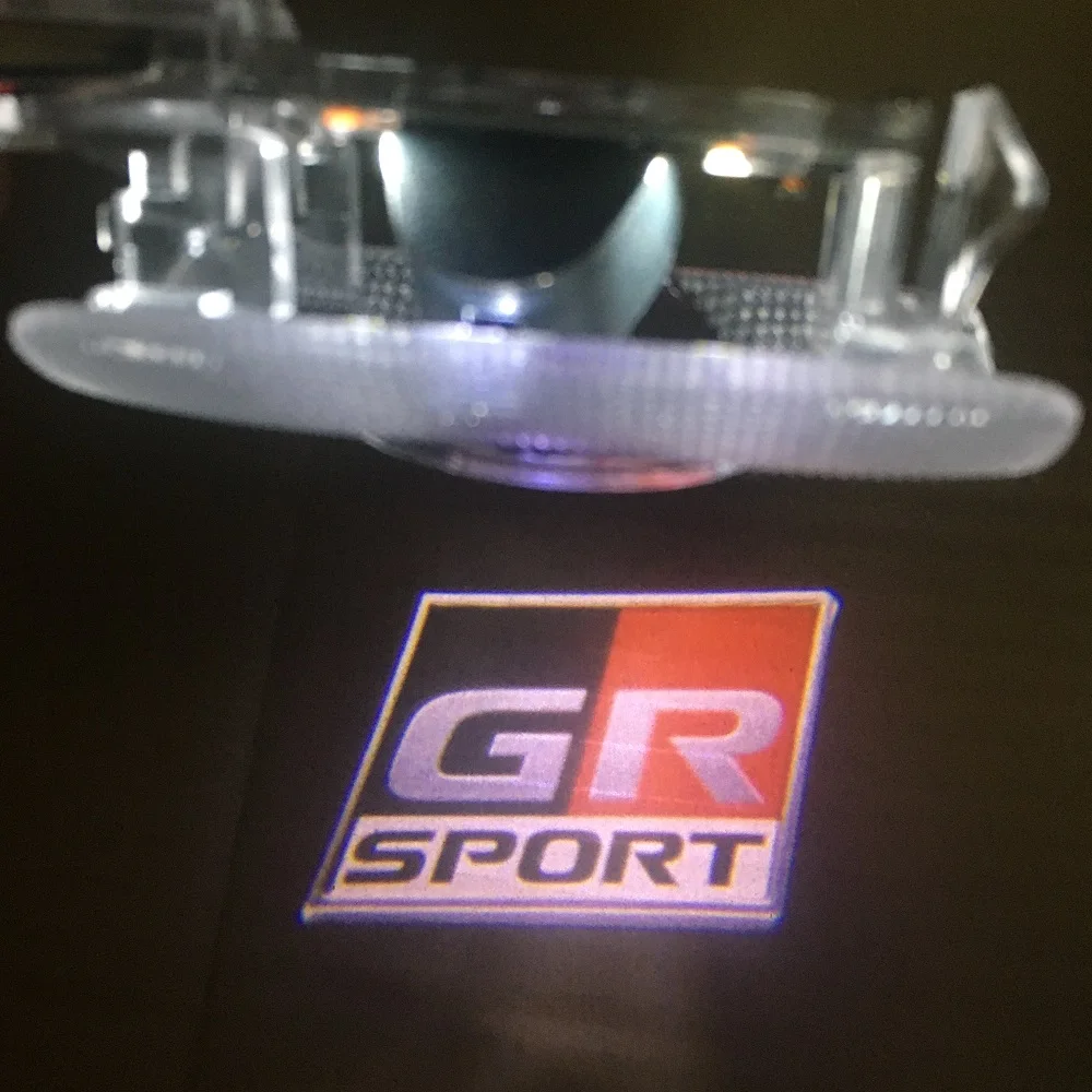 

2pcs GR SPORT Logo Shadow Light SPORT Welcome Light For Toyota Crown Mark X Reiz TOM'S GR SPORT Toyota LED Car Door Light
