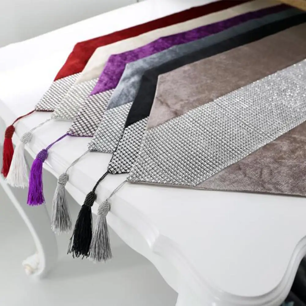 Современные Блестящие скатерти стразы фланелевая Скатерть для свадьбы