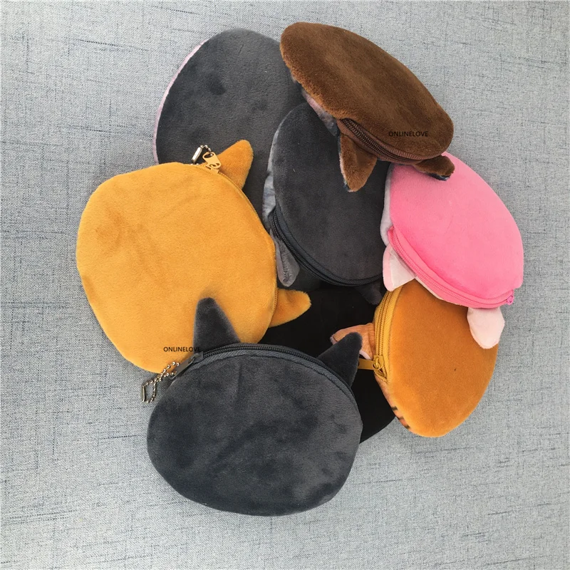 Кошелек для монет с животными 10 см кошелек плюшевый Женский Карманный Брелок