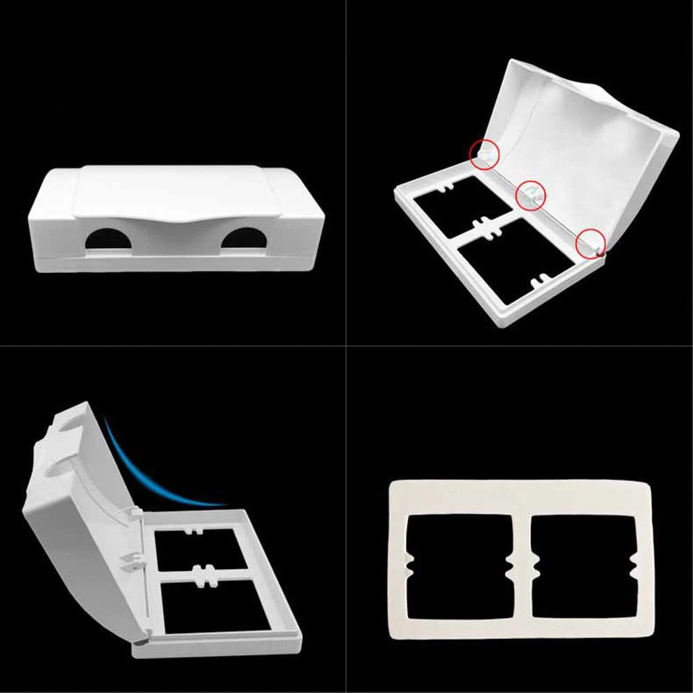 Белое двойное защитное устройство для разъема чехол электрического защитный