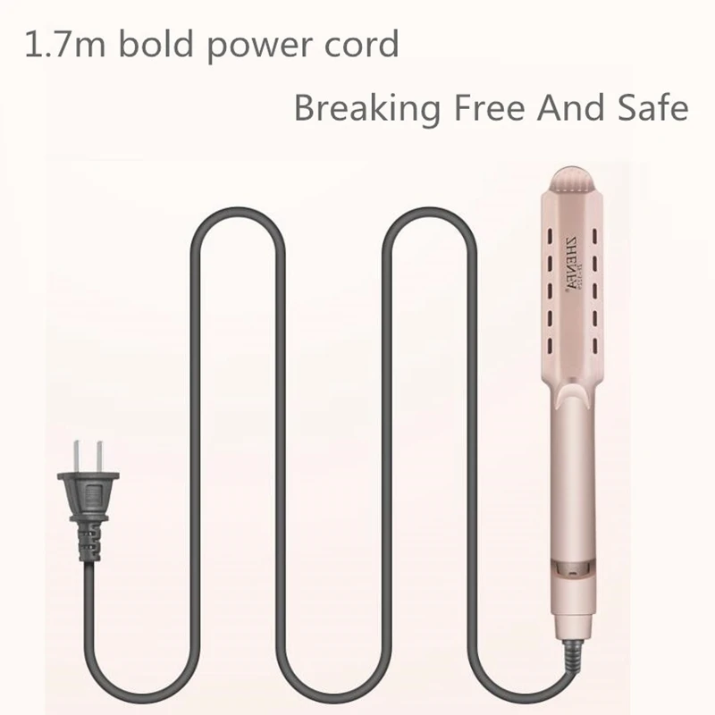 

Hair Straightener Four-Gear Adjustable Temperature Ceramic Tourmaline iron Steam Hair Straightener Home Widen Panel