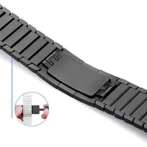 Ссылка браслет для apple watch 4 5 Группа 44 мм 40 мм apple watch 3 2 ремешок 42 мм, 38 мм, для iwatch, версия 5/4/3/2/1 браслет для наручных часов из нержавеющей стали GEN.6 - Цвет ремешка: black A