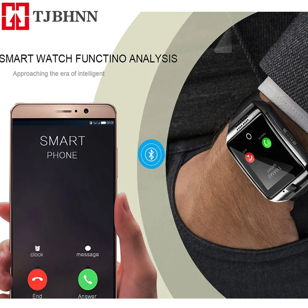 Q18 Bluetooth Smart Watch Fitness Tracker Touch Screen Support APP Download TF Sim Card Camera Dial /Call For Android Phone |