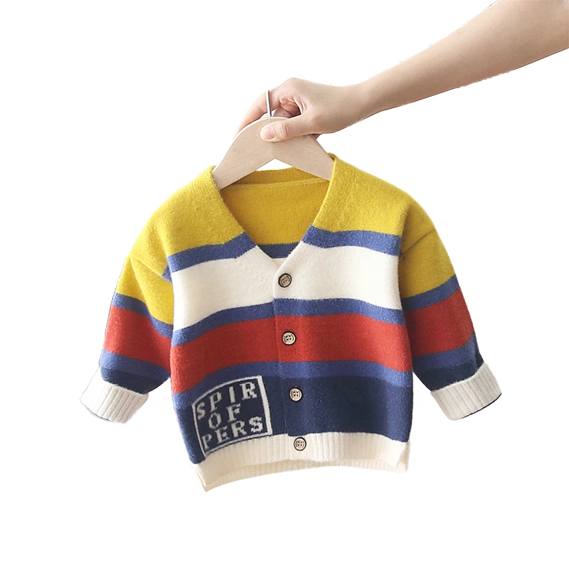 Детский Теплый зимний свитер для маленьких мальчиков и девочек хлопковый