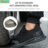 safety boots mens steel toed shoes mens safety shoes anti piercing work shoes sports shoes breathable protective shoes 2021
