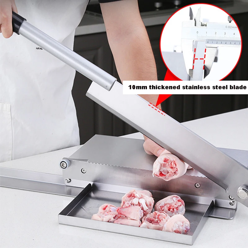 

Stainless Steel Bone Cutter Ribs Steak Lamb Chops Chicken Fish Meat Cutting Machine Kitchen Meat Slicer