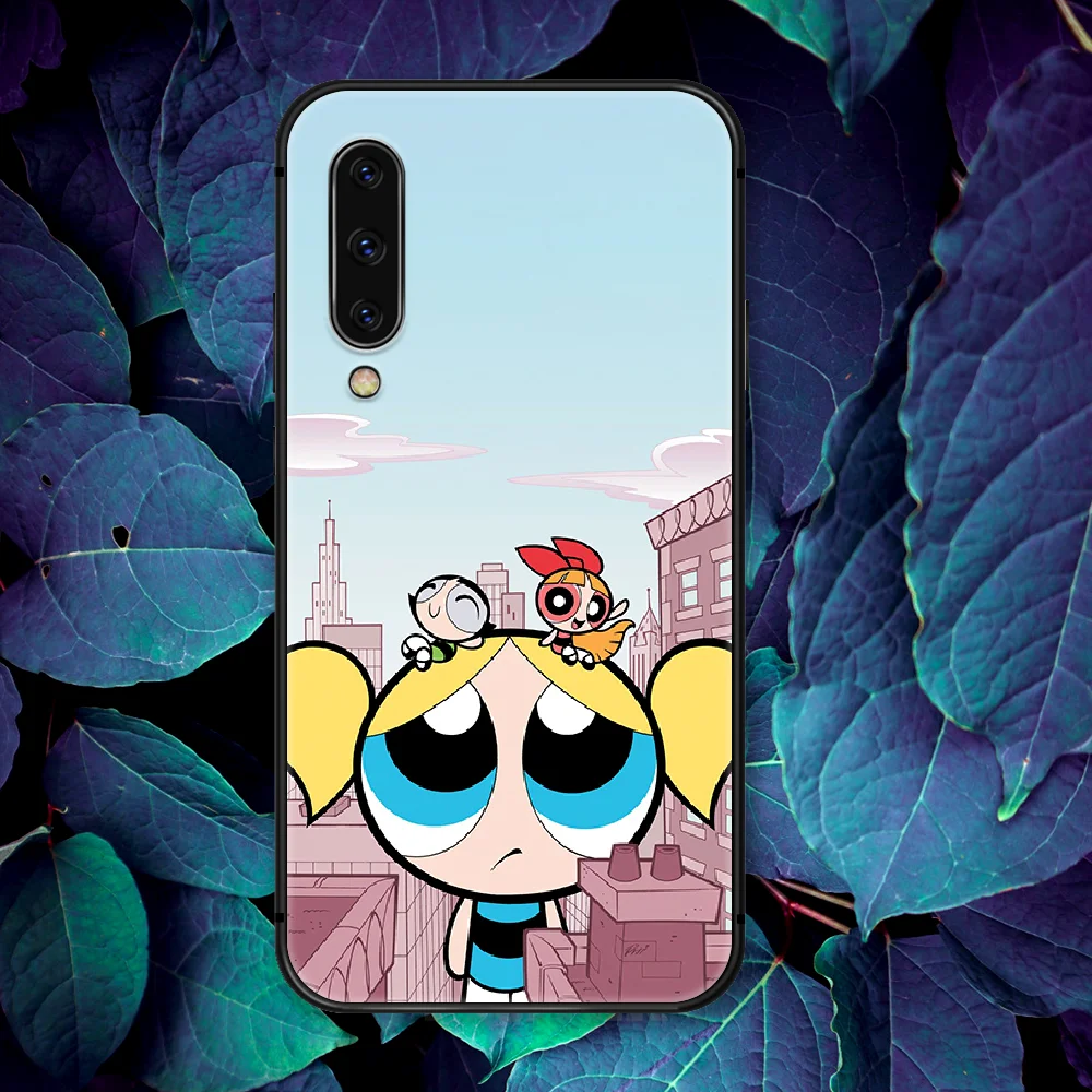 

Cute Powerpuff Cartoon Girl Phone Case For Samsung Galaxy A 3 5 7 8 10 20 20E 21S 30 30S 40 50 51 70 71 black Coque Soft Hoesjes