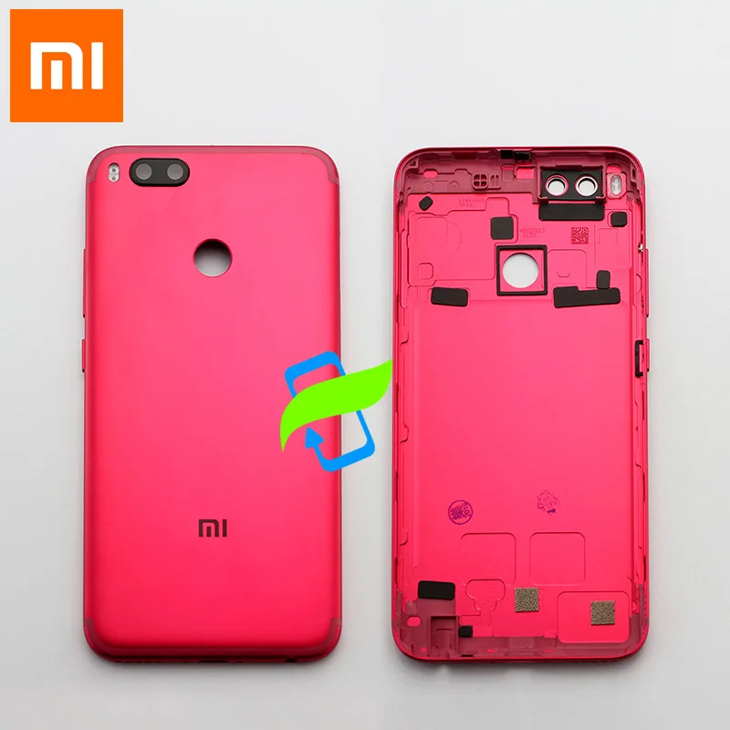 original battery back cover for xiaomi mi a1 5x mia1 back housing rear door case for mi 5x power volume buttonscamera lens free global shipping