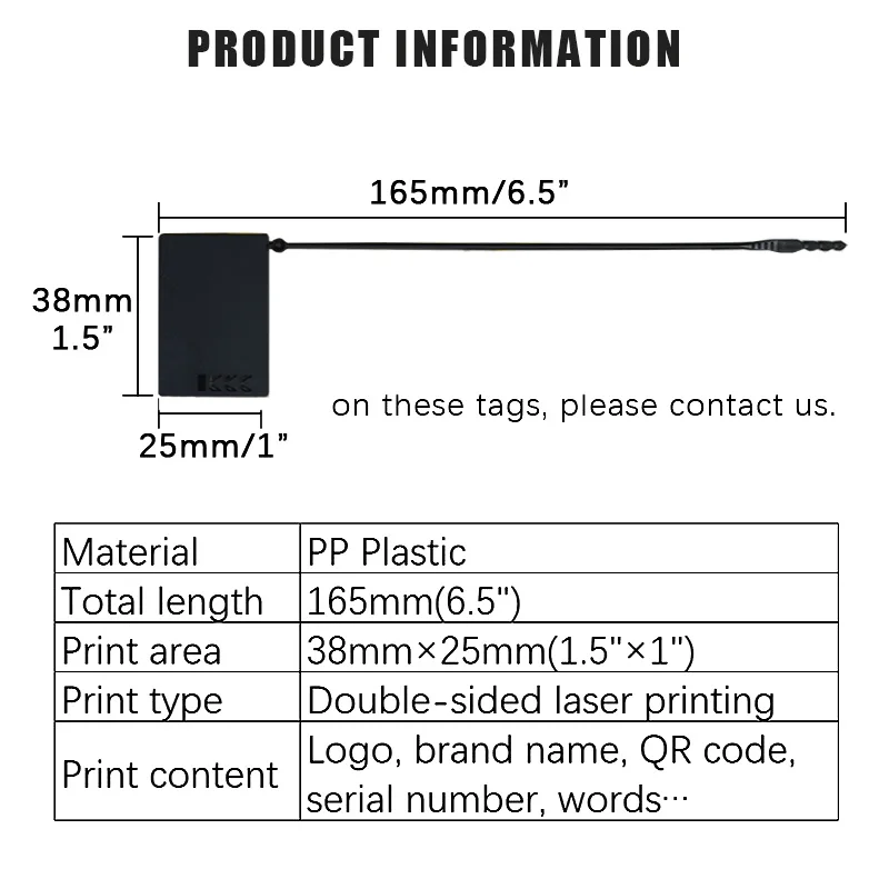 100 шт. одноразовые пластиковые ярлыки для одежды 165 мм | Дом и сад
