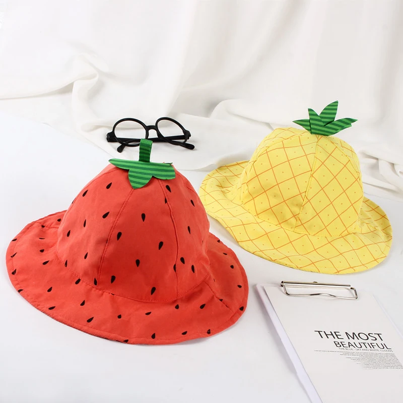 Summer New Baby Hat Fruit Bowl Girl Boy Hats Children Cap Bucket Lovely Brim Sun Kids | Детская одежда и обувь