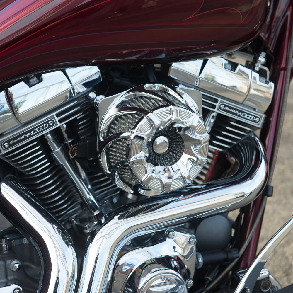 

Motorcycle CNC Crafts Intake Air Cleaner Filter for Harley XL Sportster 883 Softail Dyna Touring Big Twin Cam FLT FLST FXDLS M8