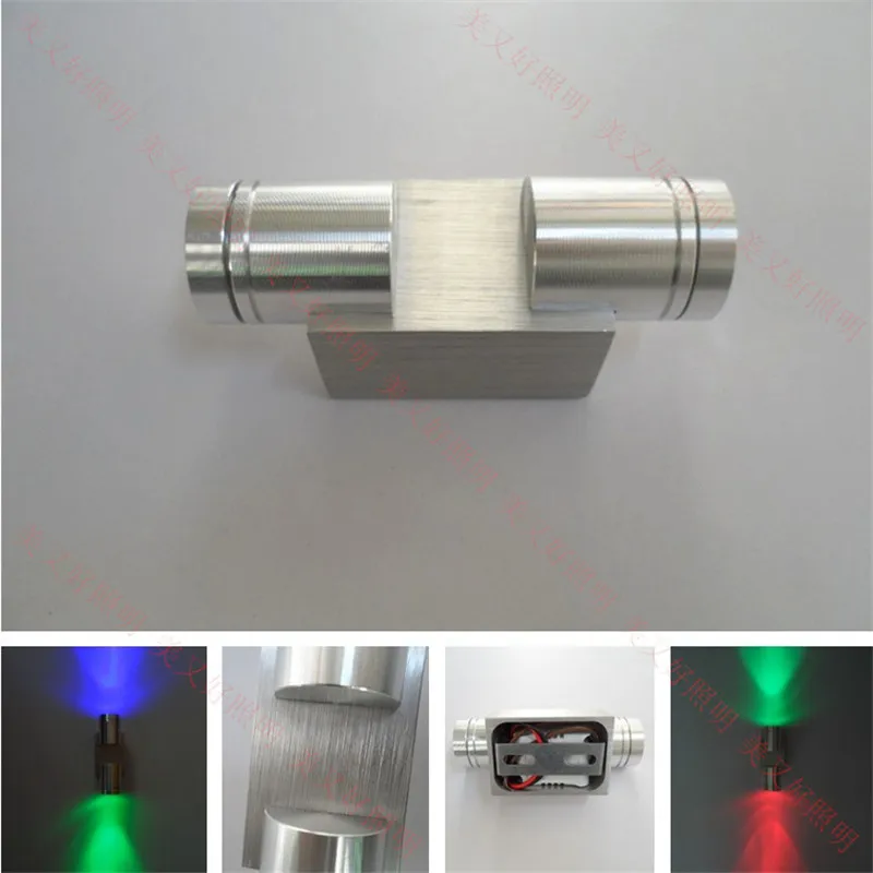 Бесплатная доставка 2*1 Вт светодиодная настенная лампа белого цвета