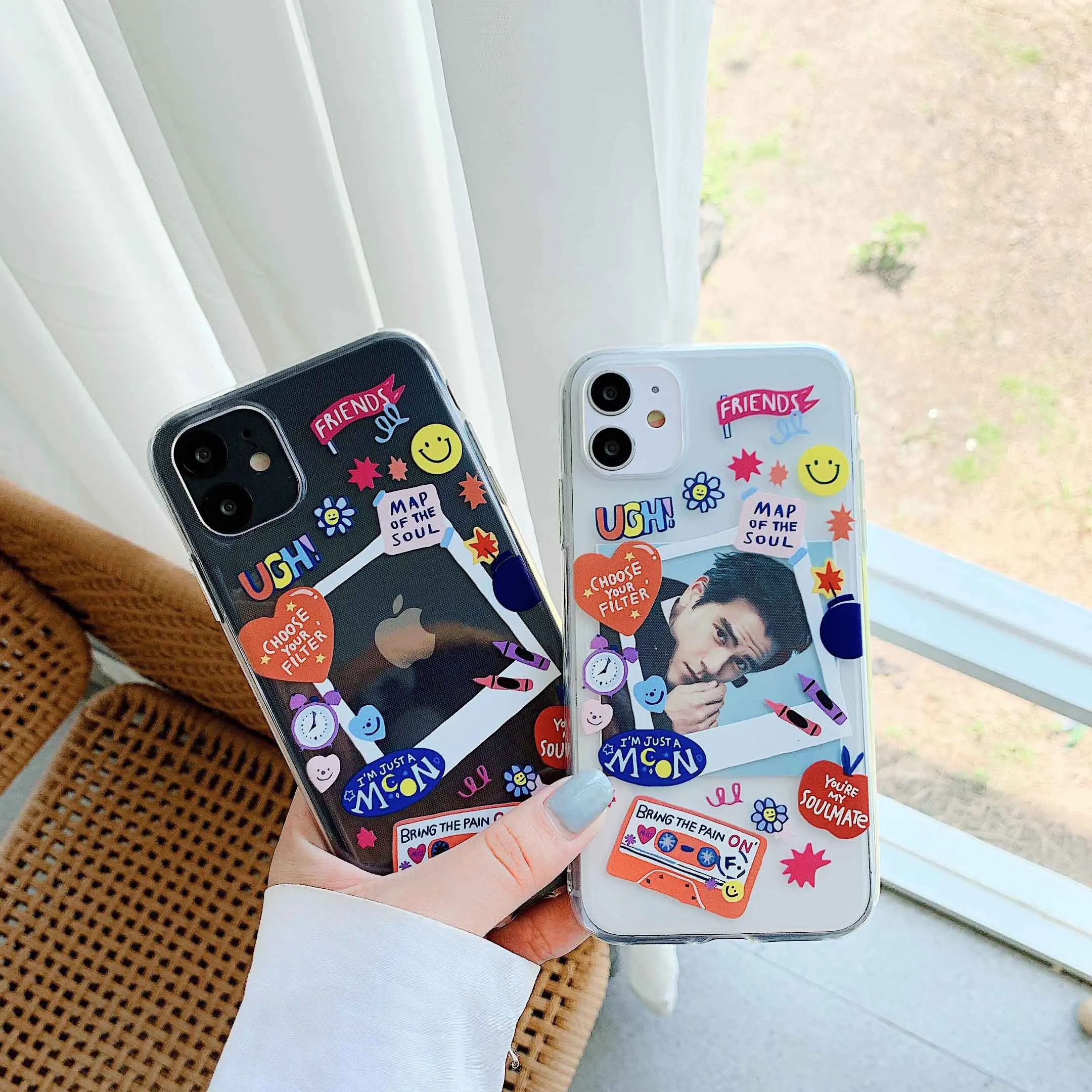 Чехол INS Korea photo для телефона iphone 11 Pro Max 7 8 plus прозрачный чехол из ТПУ Idol X XS MAX XR