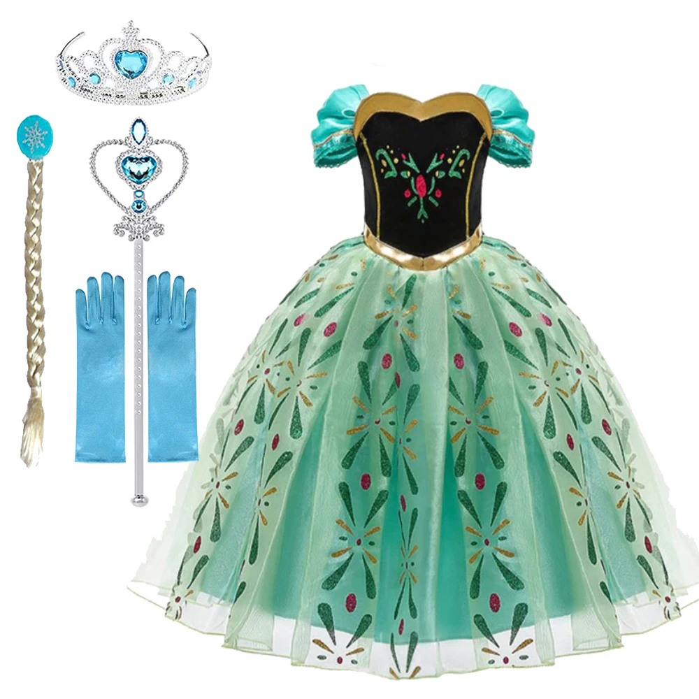 Vestidos infantiles de Elsa para niñas, ropa de princesa para Cosplay, disfraces...