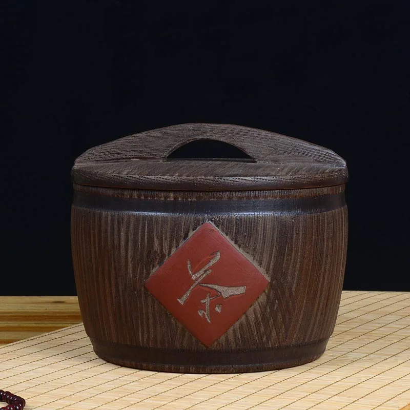 Чайная банка ручной работы из натуральной фиолетовой глины чайная с уплотнением