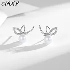 Женские серьги-бабочки из серебра 925 пробы с фианитами