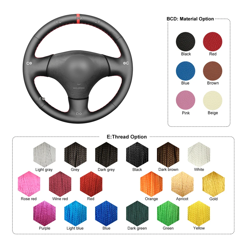 MEWANT черная крышка рулевого колеса из искусственной кожи для Mazda MX-5 MX5 Miata NB 1998-2003 2004
