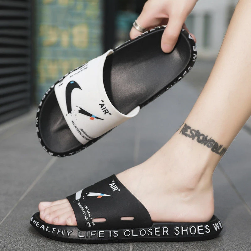 

Off-Bound Summer Men Slippers Outdoor Clogs Garden Slippers Beach Slides Mules Bathroom Loafers Casual Massage Home House Shoes