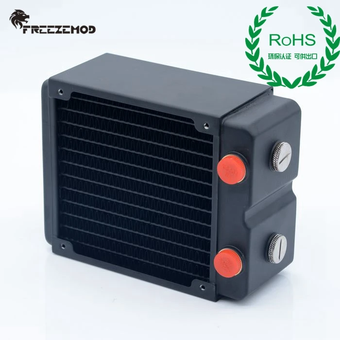 FREEZEMOD компьютер pc кулер для воды медный радиатор 3 слоя 65 мм толщиной медные плавники G1/4 ROHS сертификации. TSRP-HP65-120