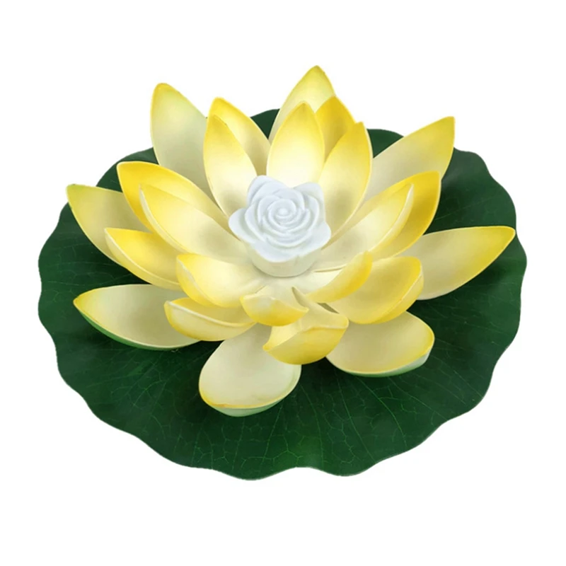 

LED Floating Lotus Flower Lamps On Water Swimming Pool Garden Decoration Light Garden Tank Pond Decor 2 2