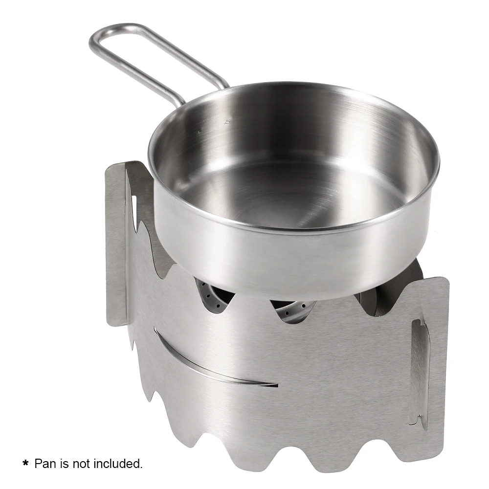 Портативная уличная спиртовая плита с ветрозащитной пластиной ветрового стекла