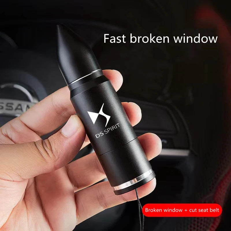

For DS SPIRIT Car Safety Hammer Auto Emergency Glass Window Breaker Seat Belt Cutter Life-Saving Escape Car Emergency Tool