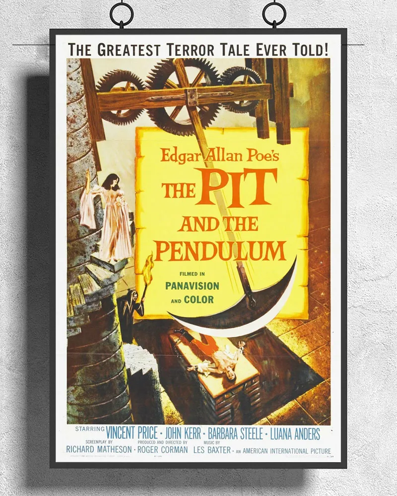 

L055 THE PIT AND THE PENDULUM Movie Horror Silk Fabric Poster Art Decor Indoor Painting Gift