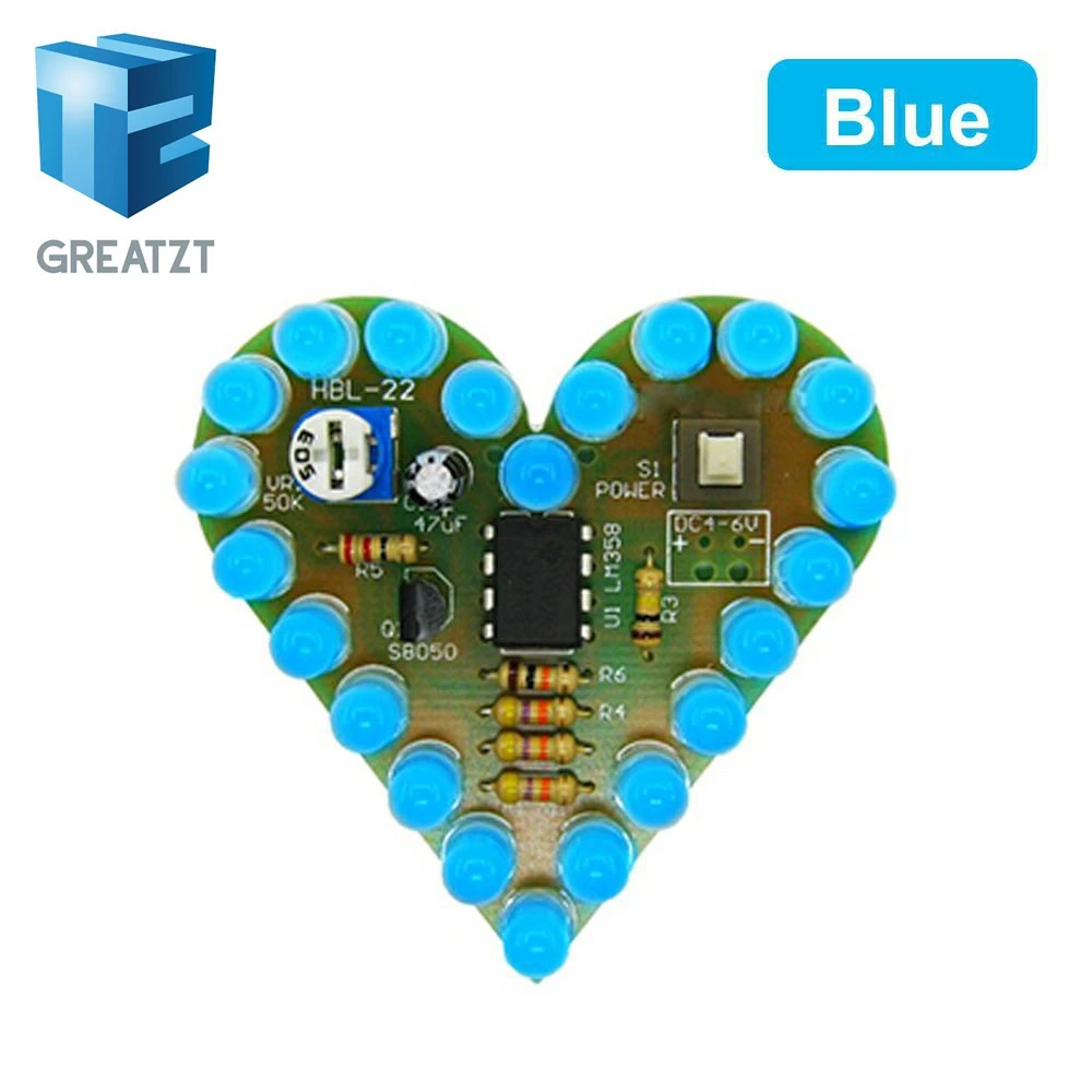 Набор для творчества в форме сердца набор дыхательных ламп 4-6 В постоянного тока