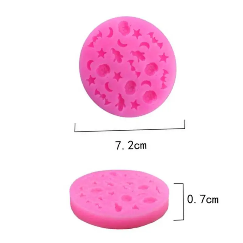 

DIY Cake Mold Halloween Cartoons Pumpkin Star Moon Bat Silicone Mold Fondant Chocolate Mould For Kitchen Baking